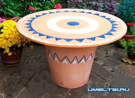 как сделать садовый стол