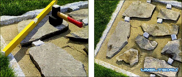 Укладываем бутовый камень