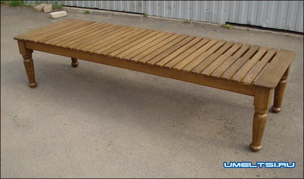 Шезлонг, стол и лавка для бани Шезлонг, стол и лавка для бани