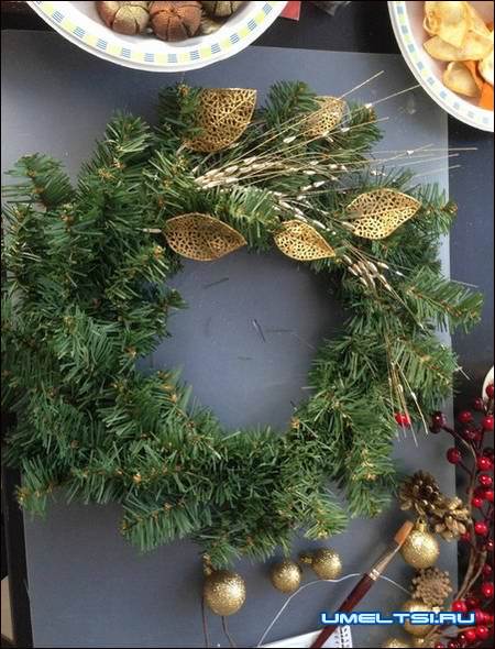 Рождественский венок мастер-класс Рождественский венок мастер-класс