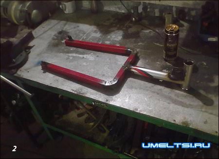 снегоход из велосипеда снегоход из велосипеда