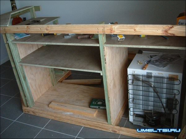 Барная стойка своими руками-полки Барная стойка своими руками-полки