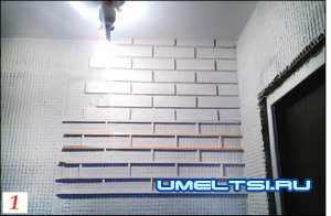 Стена под кирпич своими рукам