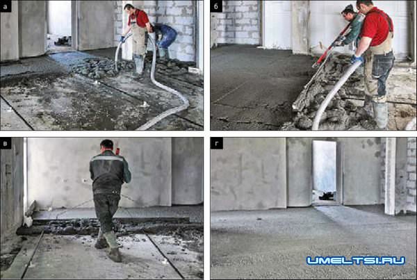 Черновая бетонная стяжка пола Черновая бетонная стяжка пола