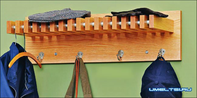 Настенная вешалка с полкой своими руками Настенная вешалка с полкой своими руками