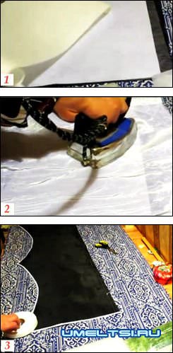 Ламбрекен с накладными узорами Ламбрекен с накладными узорами