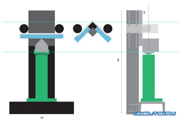Чертеж гибочного станка по металлу Чертеж гибочного станка по металлу
