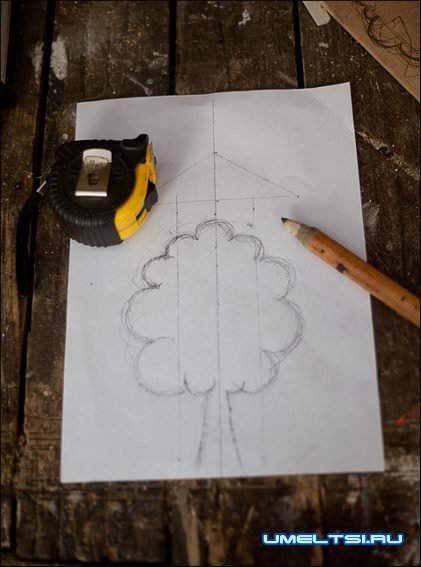 сам начертить свою модель поленницы