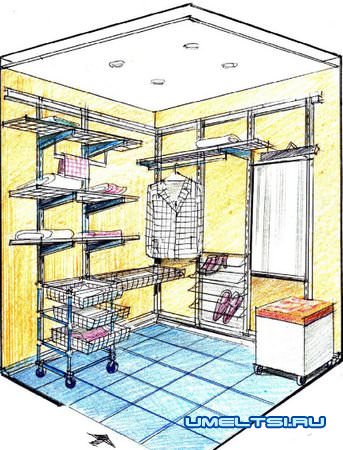 Как сделать гардеробную из кладовки Как сделать гардеробную из кладовки