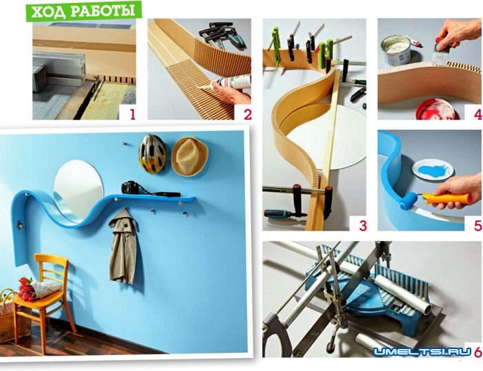 Полка-вешалка своими руками Полка-вешалка своими руками