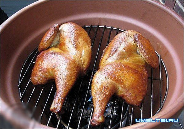 Самодельная коптильня из глиняных горшков и электроплиты Самодельная коптильня из глиняных горшков и электроплиты