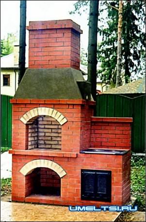 Cтационарный мангал из кирпича Cтационарный мангал из кирпича