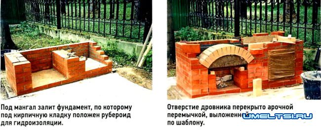 Cтационарный мангал из кирпича Cтационарный мангал из кирпича