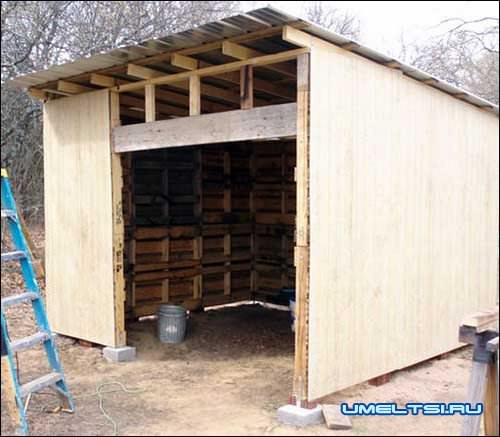 Сарай из поддонов своими руками Сарай из поддонов своими руками