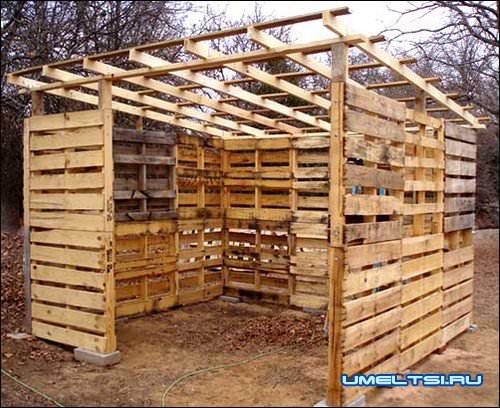 Сарай из поддонов своими руками Сарай из поддонов своими руками