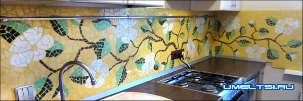 Фартук для кухни из мозаики Фартук для кухни из мозаики