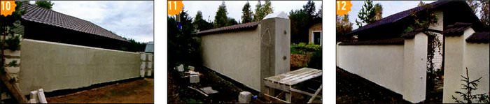 Забор из газобетонных блоков Забор из газобетонных блоков