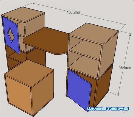 Модульный письменный стол Модульный письменный стол