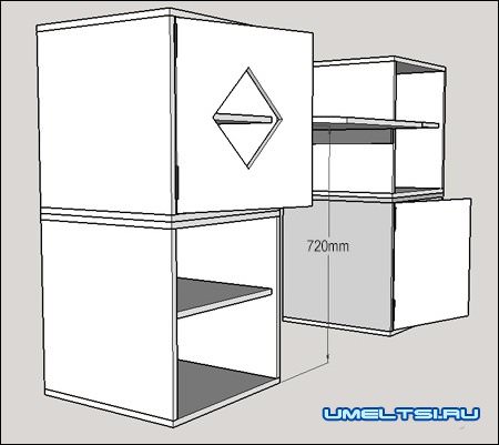 Модульный письменный стол Модульный письменный стол