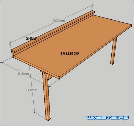 Откидной стол в гараж