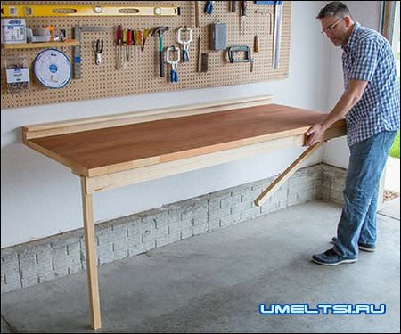 Откидной стол в гараж