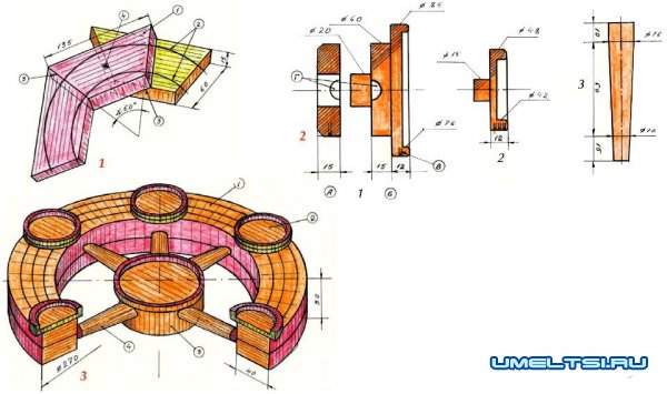 Поднос из дерева