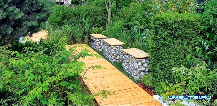 Садовый пуфик-габион Садовый пуфик-габион