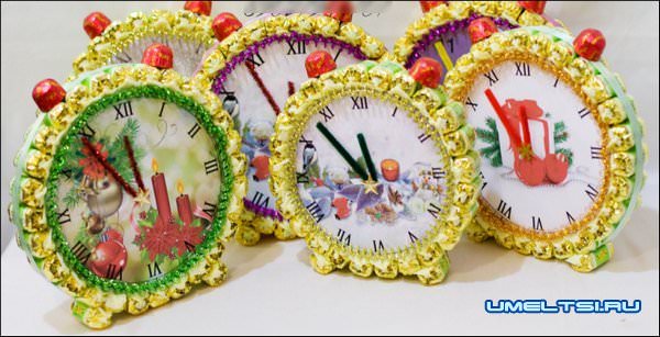 Новогодние часы своими руками Новогодние часы своими руками
