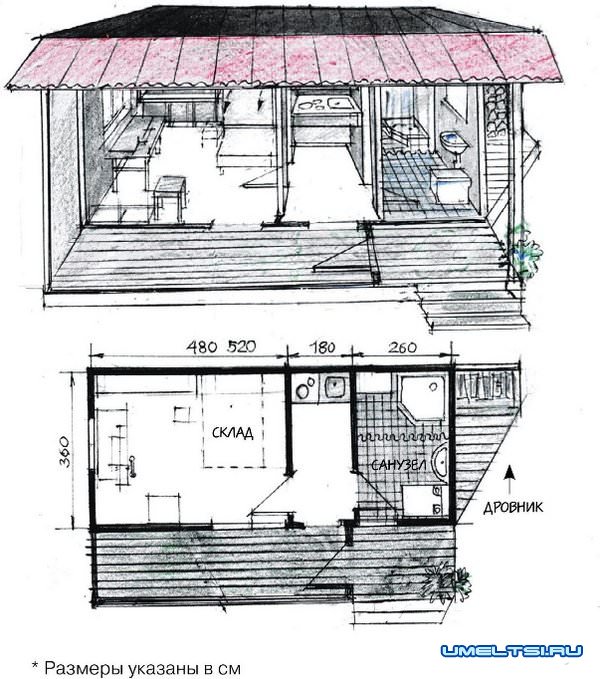 Хозблок для дачи Хозблок для дачи