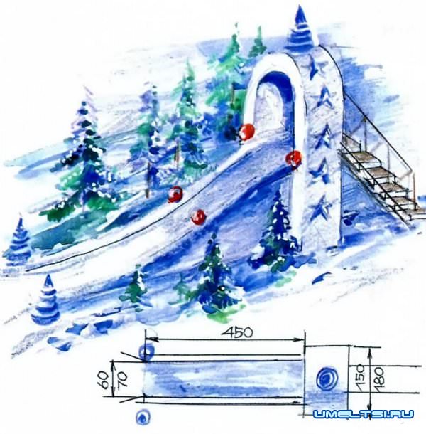 Как построить ледяную горку Как построить ледяную горку