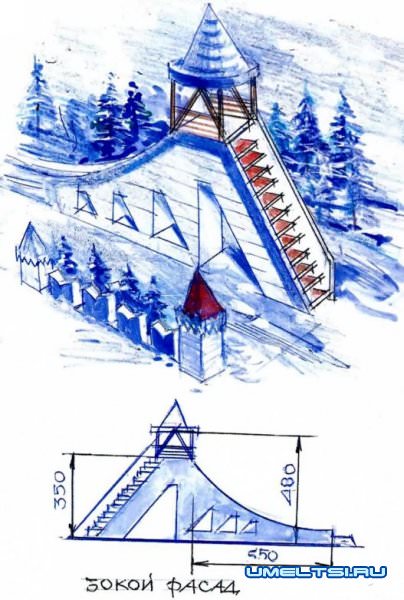 Как построить ледяную горку