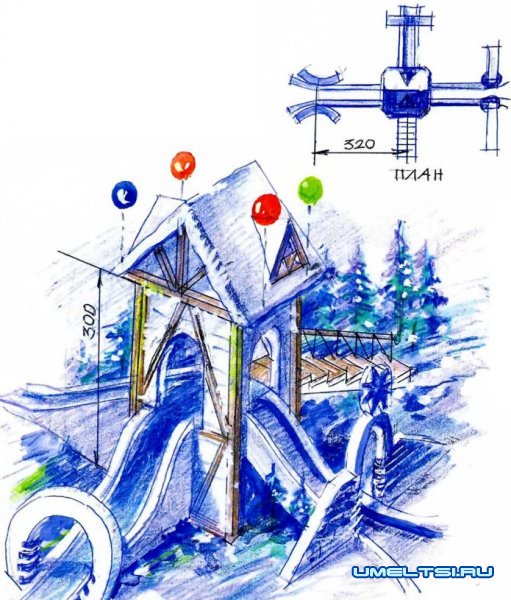 Как построить ледяную горку