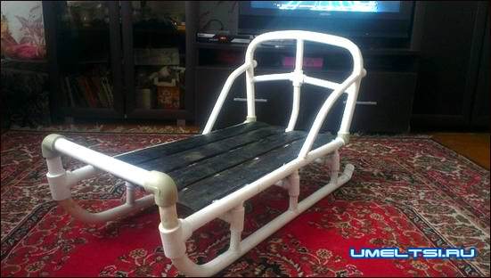 Санки из пластиковых труб Санки из пластиковых труб