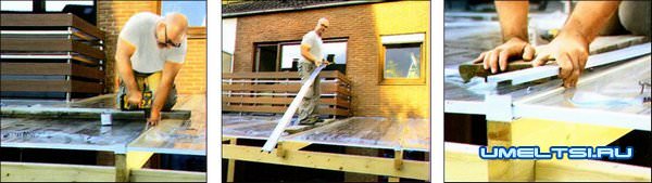 Навес над террасой из поликарбоната Навес над террасой из поликарбоната