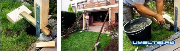 Навес над террасой из поликарбоната