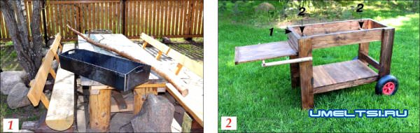 мангал на колесах