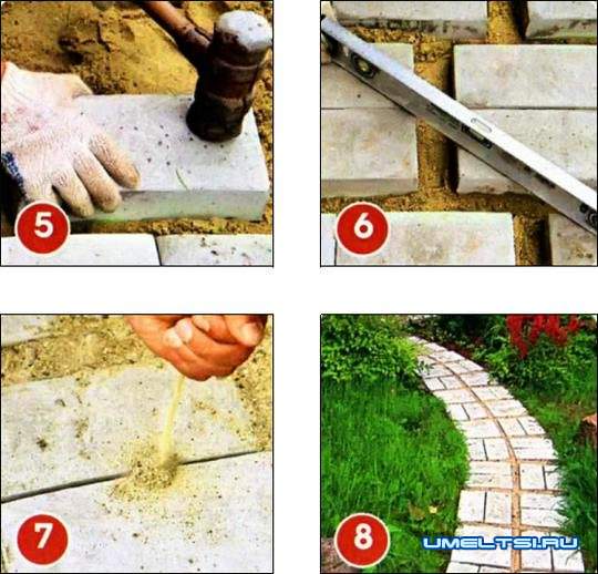 Укладка дорожек на даче