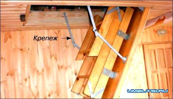 Складная лестница на чердак Складная лестница на чердак