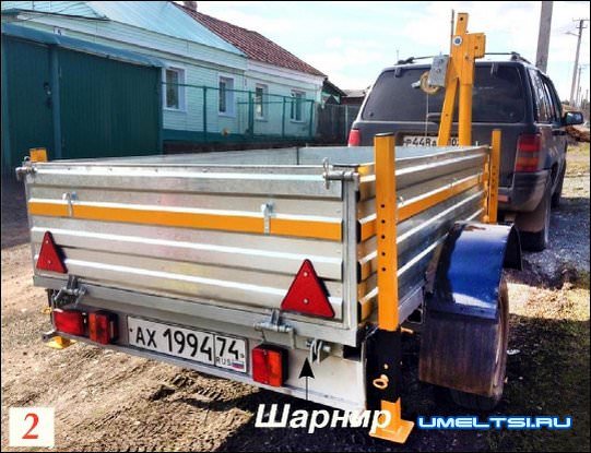 Подъемный кран для автомобильного прицепа Подъемный кран для автомобильного прицепа