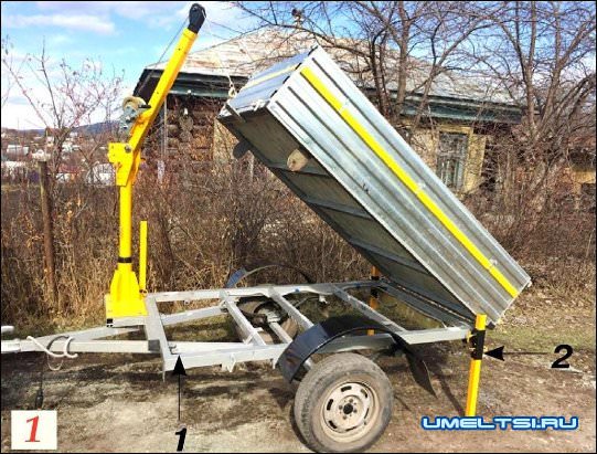 Подъемный кран для автомобильного прицепа Подъемный кран для автомобильного прицепа