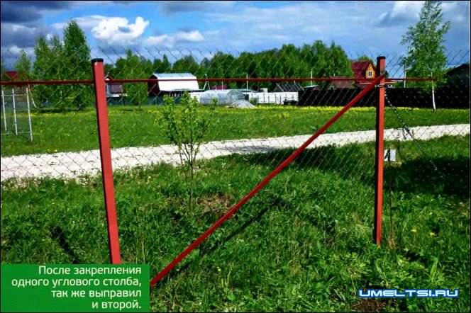 Забор из сетки рабицы Забор из сетки рабицы