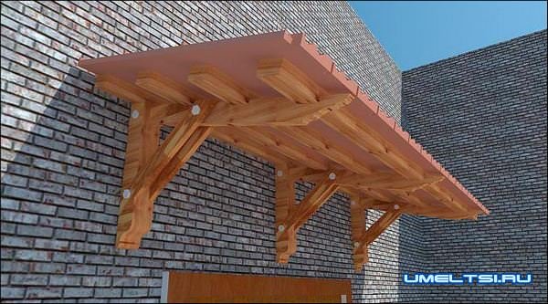 Козырек над входом в дом Козырек над входом в дом