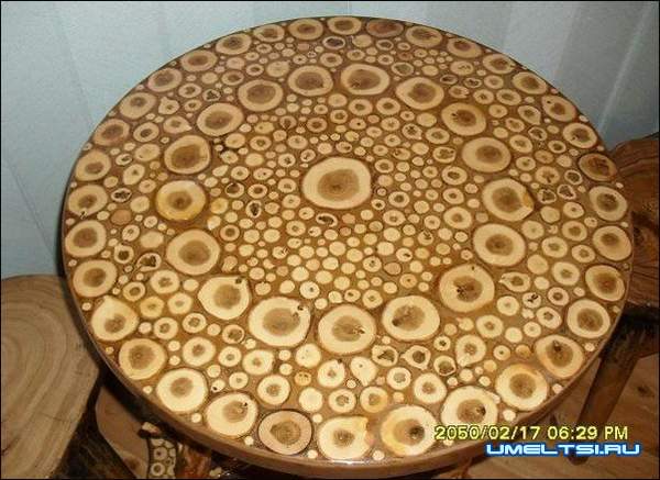 Стол из спилов фото 2 Стол из спилов фото 2