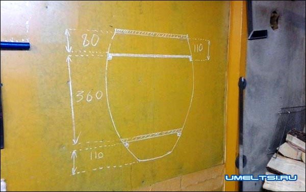 Печка в гараж своими руками-чертеж Печка в гараж своими руками-чертеж