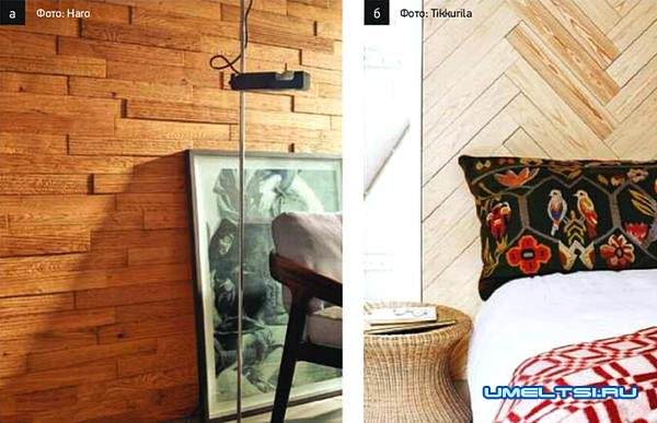 Паркетная доска в отделке стен