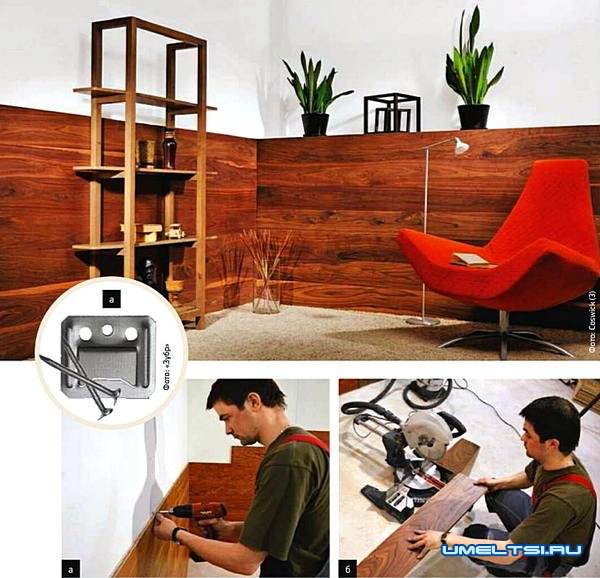 Паркетная доска в отделке стен