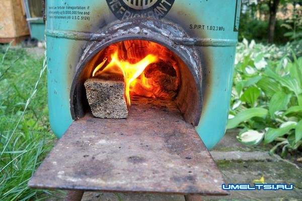 Печь-ракета из газового баллона своими руками Печь-ракета из газового баллона своими руками