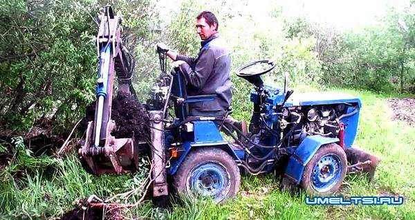 Мини экскаватор своими руками на мини тракторе Мини экскаватор своими руками на мини тракторе