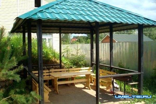 Изделия из профильной трубы-беседка Изделия из профильной трубы-беседка