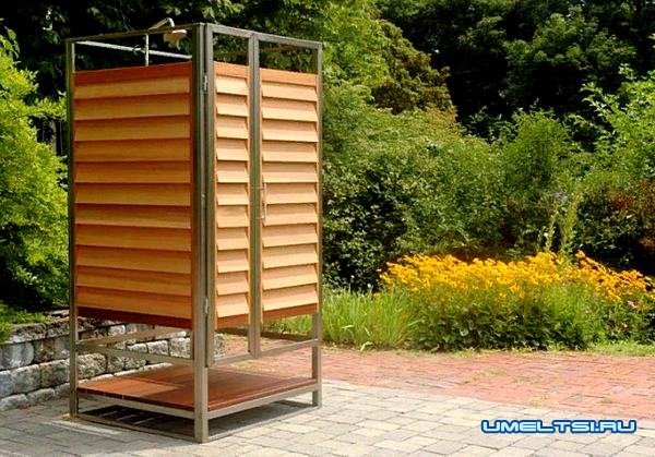 Изделия из профильной трубы-летний душ Изделия из профильной трубы-летний душ